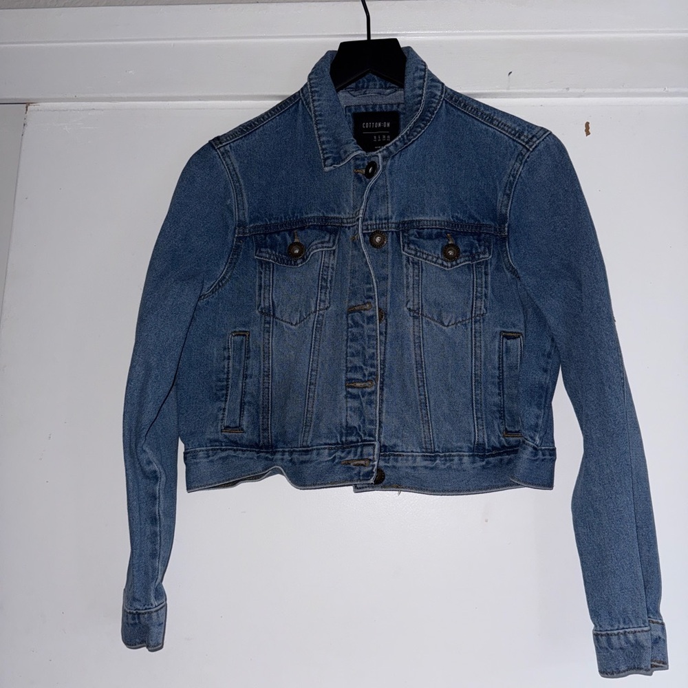 Cotton On Blue Cropped Jean Jacket
